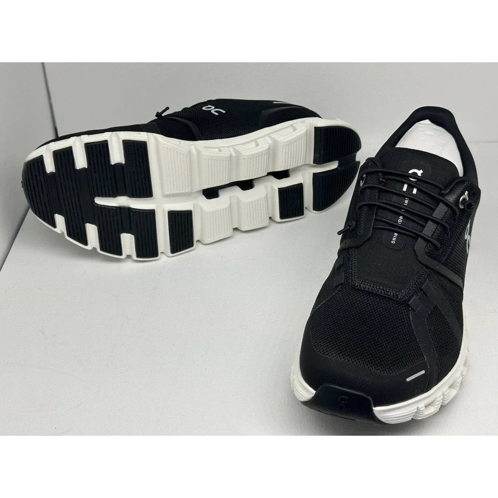 On Cloud 6 Mens Running Shoes Black White 3MF10070299 Size 8 NEW